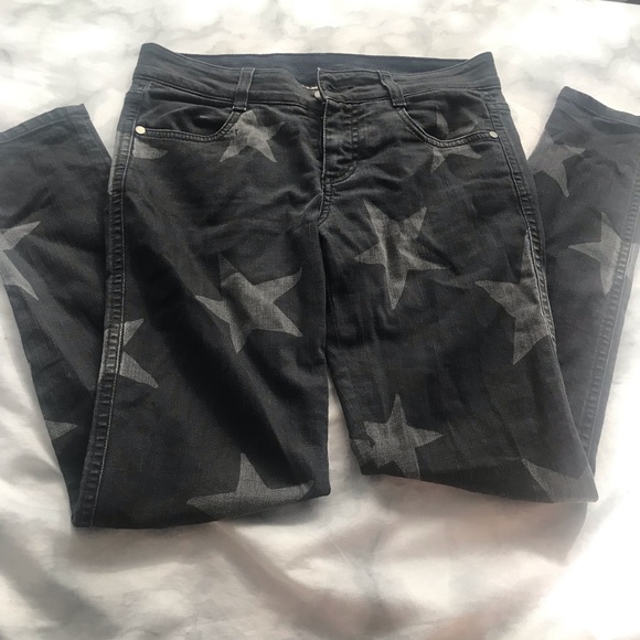 Authentic Stella McCartney Black & Grey Star Jeans - Picture 3 of 6